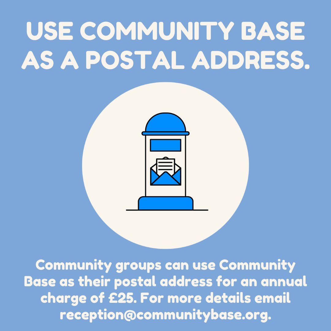 📬HEY COMMUNITY GROUPS! Did you know Community Base offers an affordable postal address service for local groups? From big parcels to tiny envelopes, we’re here to take them for you! Click here for more info👇tinyurl.com/CBpostalservice
