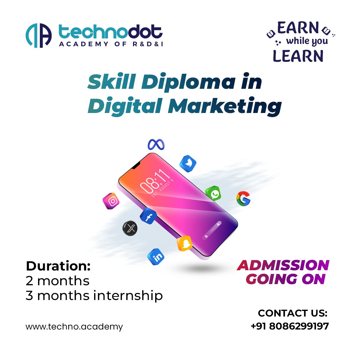 Join our job-oriented courses and start a successful career.

ADMISSION GOING ON

Enroll Now
Call:+91 8086299197

#TechnoDotAcademy #kerala #calicut