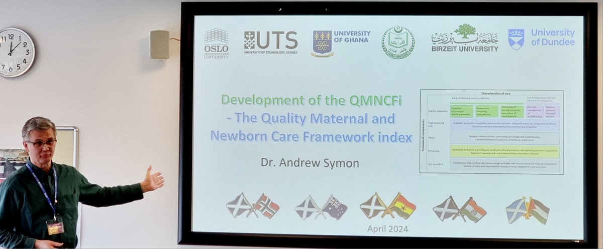 Excited to hear from <a href="/UoDHealthSci/">School of Health Sciences, University of Dundee</a> Dr Andrew Symon talk about the origins of global QMNCFi research at today's <a href="/MIRU_UK/">MIRU_UoDHealthSci</a> #MIRU_India2024 Seminar Day
