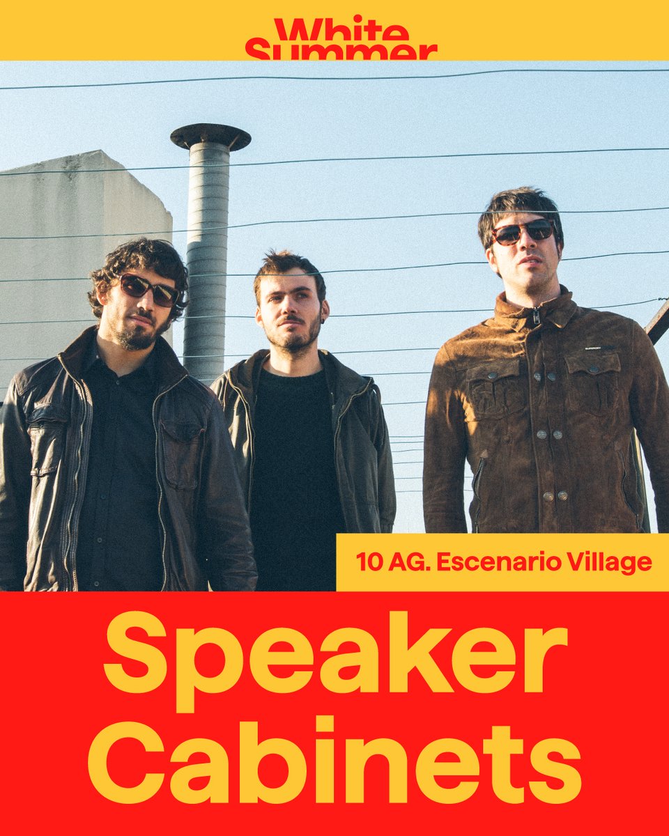 ventiladormusic's tweet photo. 🎪 WHITE SUMMER 🎪

¡Sip! De entre los artistas confirmados para actuar en el White Summer de #Palamós están @speakercabsbcn  🎸

El power trio barcelonés subirá al escenario del festival el día 10 de agosto, junto a @TheReytons 🎶 https://t.co/qYJQ29xHrG