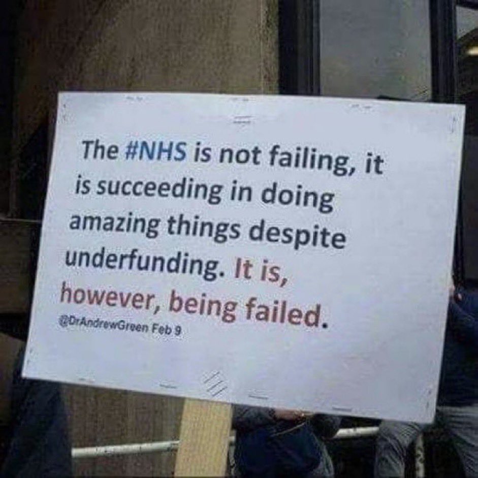 NHS staff are not failing, they are being failed. Please RT if you agree.