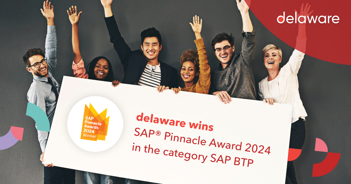 We are proud to announce that delaware received a 2024 #SAPPinnacleAward🏅 in the ‘#SAPBTP’ category, which recognizes our outstanding contributions as an #SAP partner! 

#wecommitwedeliver 

Read more: hubs.li/Q02s_cvG0