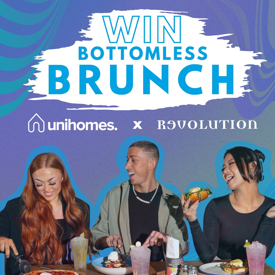 In honour of #NationalBrunchMonth, we've teamed up with @RevolutionBars to give uni students the chance to WIN a Bottomless Brunch for 4 x people on our IG page🥂
Competition ends 30th April at 12pm. Over 18s only.
To enter: instagram.com/p/C50epxcrtXL/ 
T&C: unihomes.co.uk/unihomes-botto…