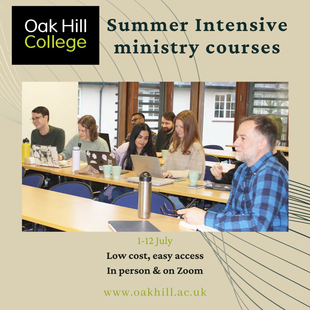 Details of our Summer Intensive courses are now available on our website. We are offering high-quality, low-cost and easy-access short courses on Zoom and in person. Details can be found here: oakhill.ac.uk/cpd/-continuin…

#oakhillcollege #summerschool #ministrytraining