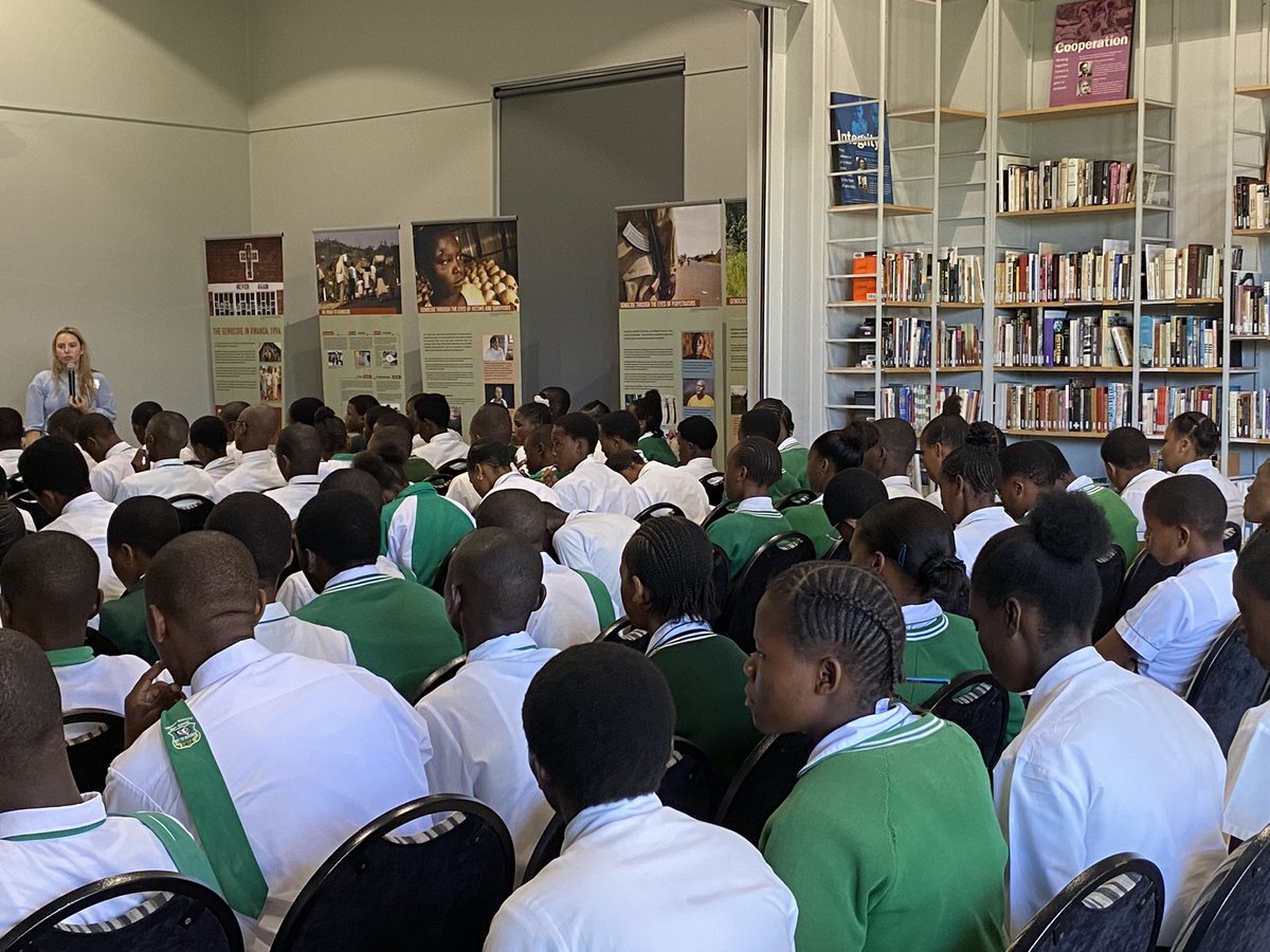 dbnholocaust's tweet photo. Our centre hosted 92 students from Dumisani Makhaye High School . It was the school’s first visit at the centre and the learners  engaged with the information with a profound curiosity. “I draw inspiration from Anne Frank’s story; it is a story of hope” - A learner reflects . https://t.co/0xDrVLgZUe