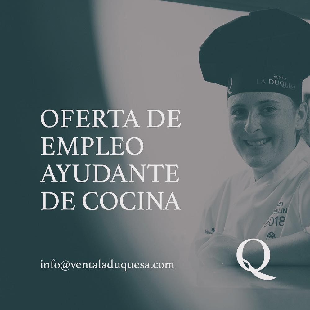 𝗢𝗙𝗘𝗥𝗧𝗔 𝗗𝗘 𝗘𝗠𝗣𝗟𝗘𝗢

Buscamos 𝑨𝒀𝑼𝑫𝑨𝑵𝑻𝑬 𝑫𝑬 𝑪𝑶𝑪𝑰𝑵𝑨. Los interesad@s podéis mandar el CV al siguiente correo:  info@ventaladuquesa.com
Y no olvides etiquetar a esa persona que pueda estar interesad@!
·
#ventaladuquesa #medinasidonia #restaurante