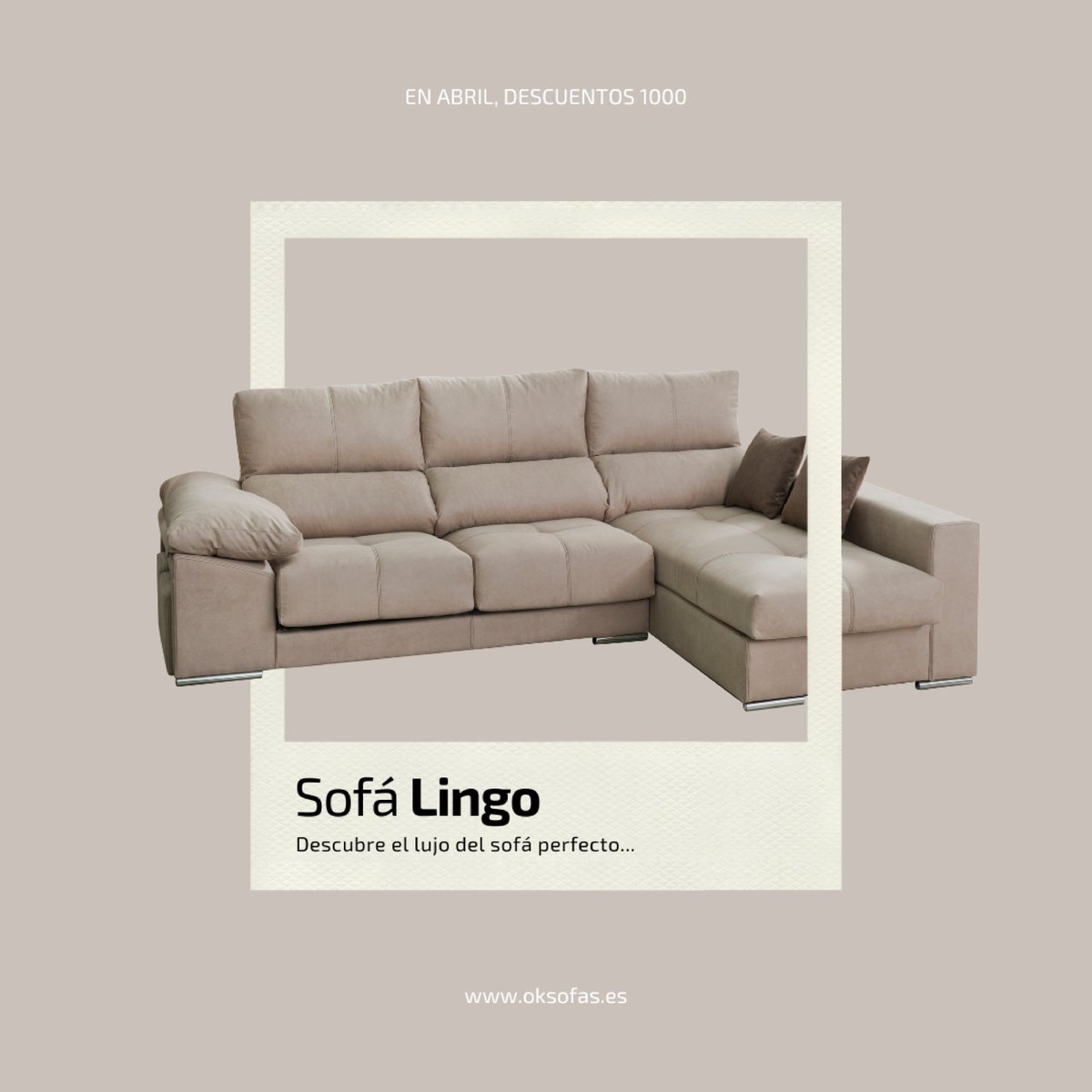 OKSofas_es's tweet photo. Elegancia que se siente como en casa. 🏡 Sofá Lingo, diseñado para ofrecerte una experiencia única. ¡Haz del relax una experiencia elegante y sin esfuerzo! 💆‍♀️✨

#eleganciaencasa #bienestarestilizado #sofas #ofertasdesofás #elegance #comodidadyestilo https://t.co/Uk2ohsntAm