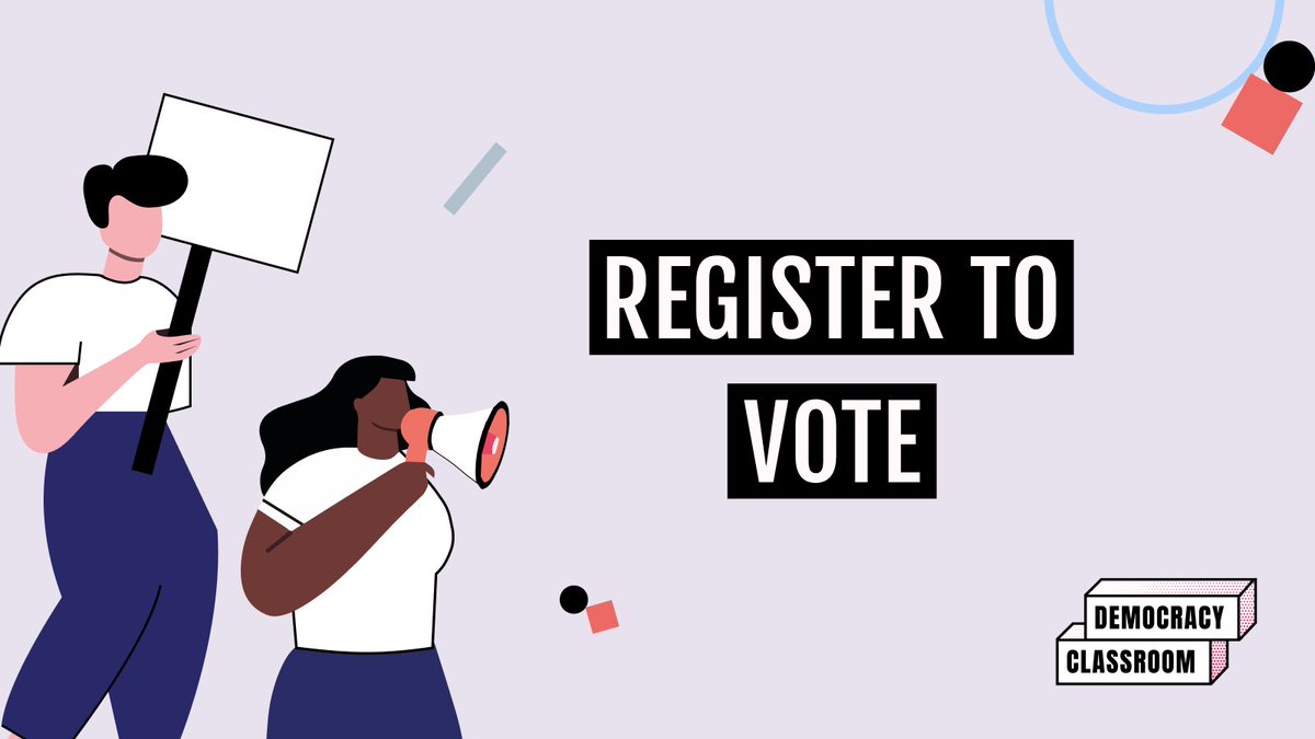 It’s National Voter Registration Day AKA your final chance to register to vote for the #LocalElections2024 👇 gov.uk/register-to-vo…  💻 Head to our website to access 100s of free resources to support your young people in registering to vote: democracyclassroom.com