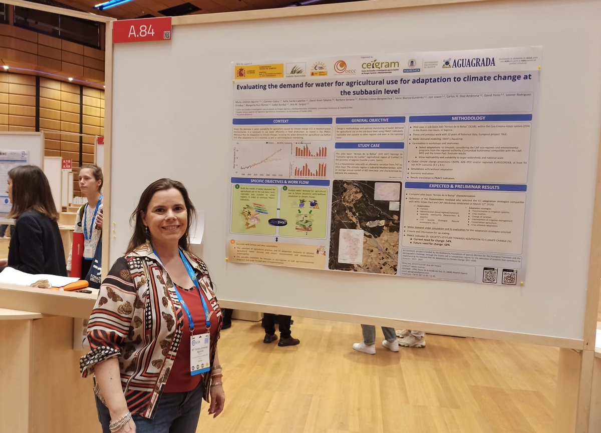 Ha sido un placer volver a formar parte la @EuroGeosciences y presentar el proyecto @aguagrada  de modelización con #SWAT y #AQUACROP frente al #CambioClimático Esperamos tener pronto resultados que seguir compartiendo.
@FBiodiversidad #ProyectosFB @CEIGRAM