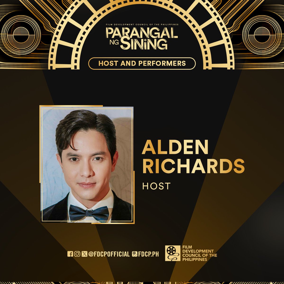 Asia's Multimedia Star and Prominent Actor ALDEN RICHARDS will be hosting the Film Development Council of the Philippines: 'Parangal ng Sining', this Friday, April 19 at Seda Vertis North 😏 An invitation-only event that will honor Filipino artists, educators, and film…