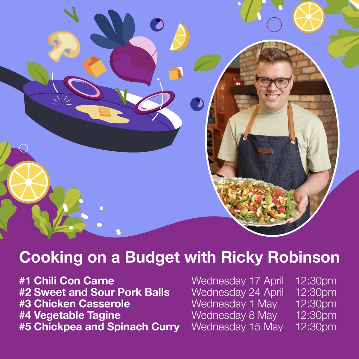 Delve into the world of culinary delights and discover new recipes and techniques to elevate your cooking skills with @rickyrob! We’ll be releasing episodes of our online cooking series every Wednesday for the next 5 weeks. Tune in tomorrow 👉 tinyurl.com/tw-lnicookalong