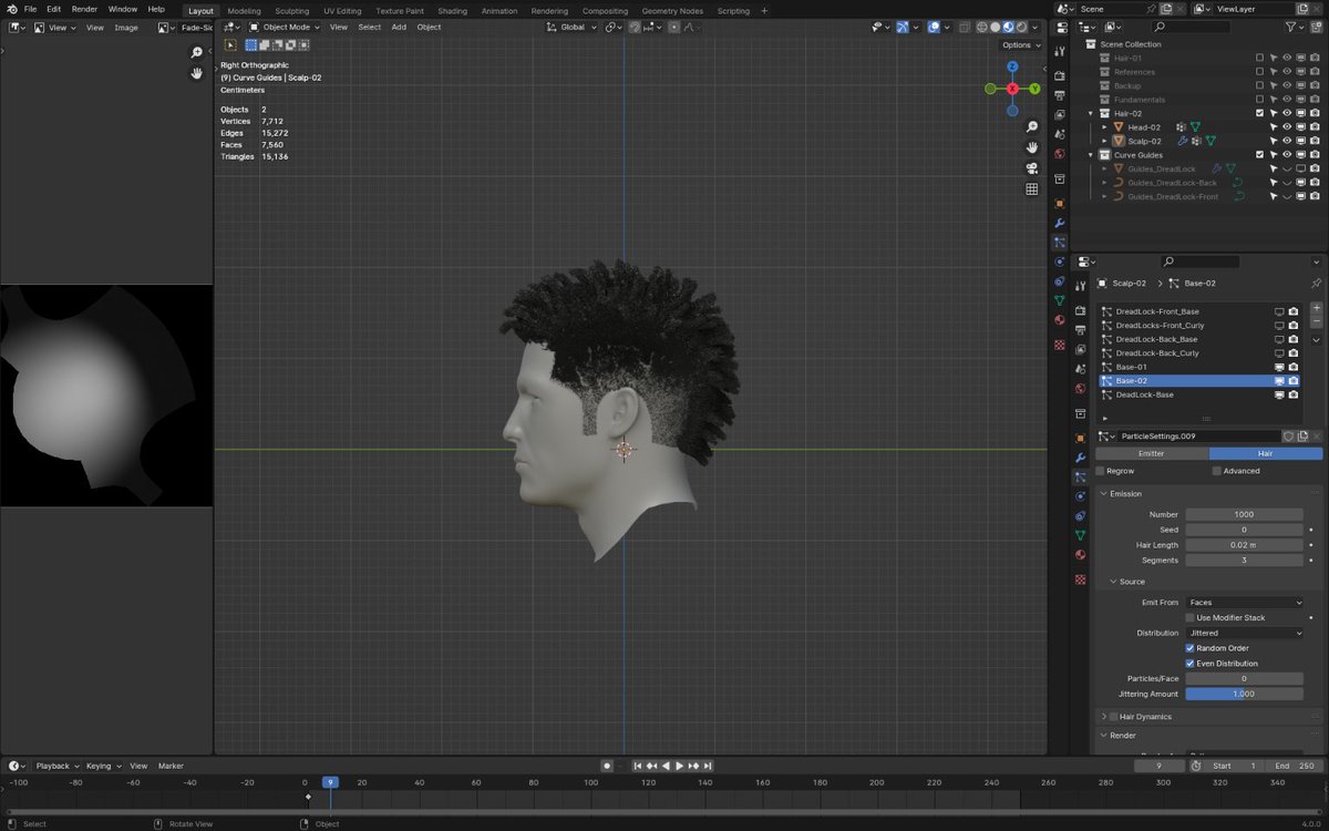 Hair study #blender3d #hairstyle
