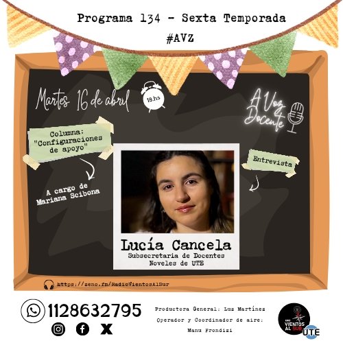 📣 #Hoy volvemos al #aire de @radiovientosalsur 
🕕 Desde las 18hs!
🎧 Link para escucharnos #envivo 👇🏾
zeno.fm/RadioVientosAl…

#AVZ #EducaciónEspecial #Configuraciones de #apoyo
 #columna #Entrevista #Docentes #Noveles #Profesorado #UTE #Educación #Radio #RadioEnVivo