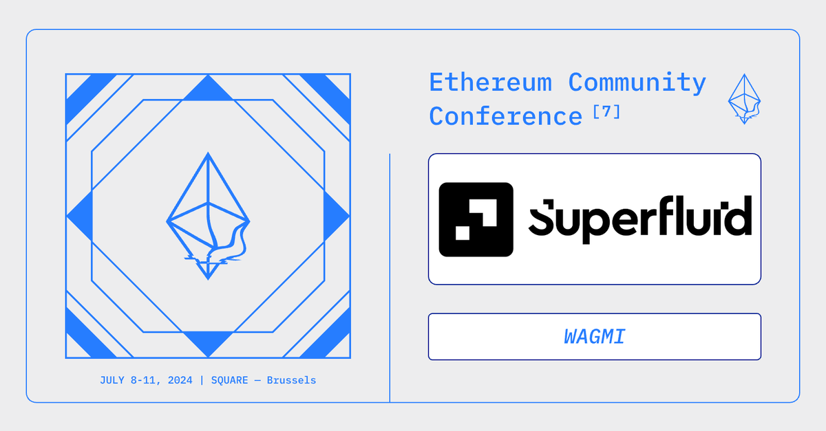 EthCC[7] is made possible by the generous support of our sponsors. Thank you @Superfluid_HQ for supporting us this year as a WAGMI sponsor! 🖤💛❤️ superfluid.finance