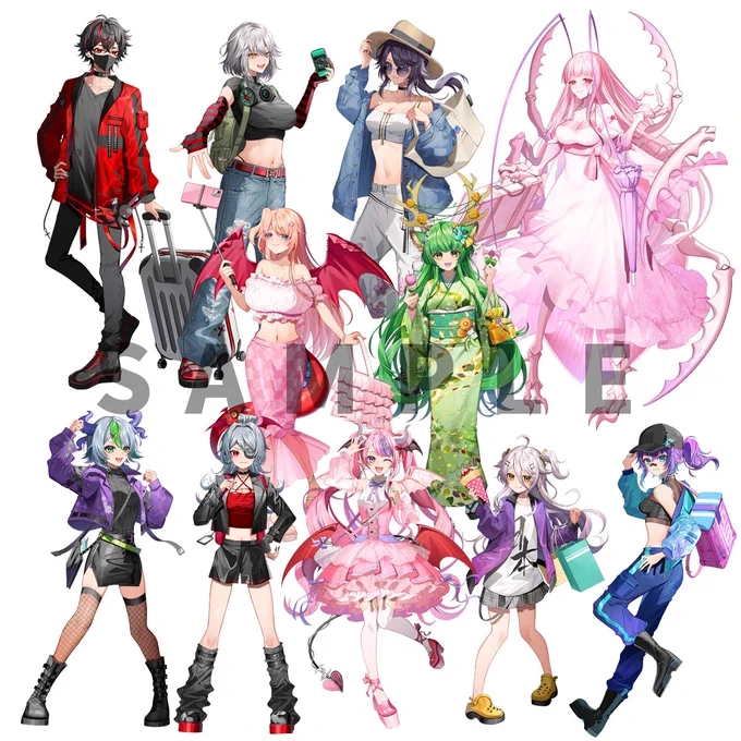 【お仕事】アニメイト様の『VShojo お忍び日本旅行!フェア』のイラストを制作させていただきました!よろしくお願いいたします#VShojo 