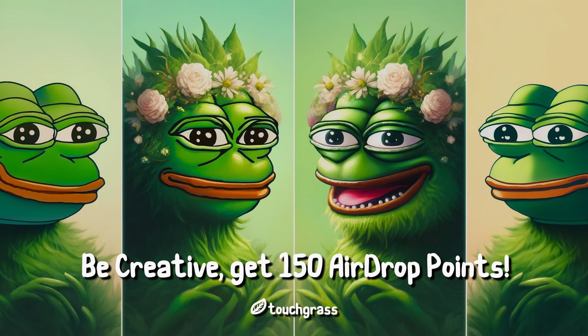 touchgrassbio's tweet photo. 2/3 Meme competition:
- 150 Airdrop Points for the most creative, funny, and original art and memes that capture the spirit of $GRASS and our #touchgrass philosophy: https://t.co/0I6rlLpiGD https://t.co/vThqavnXOc
