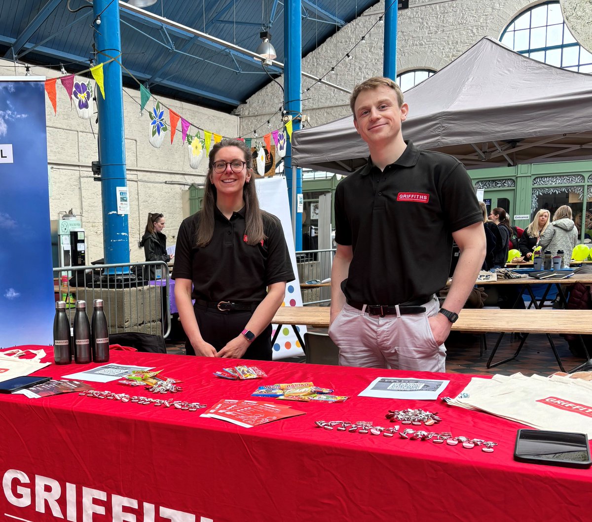 Our Learning & Development Team recently attended the Abergavenny Jobs Fair to showcase the exciting opportunities and varying careers available at Griffiths. Hosted by @MonmouthshireCC , the Jobs Fair provided a valuable platform to connect with a pool of motivated candidates.