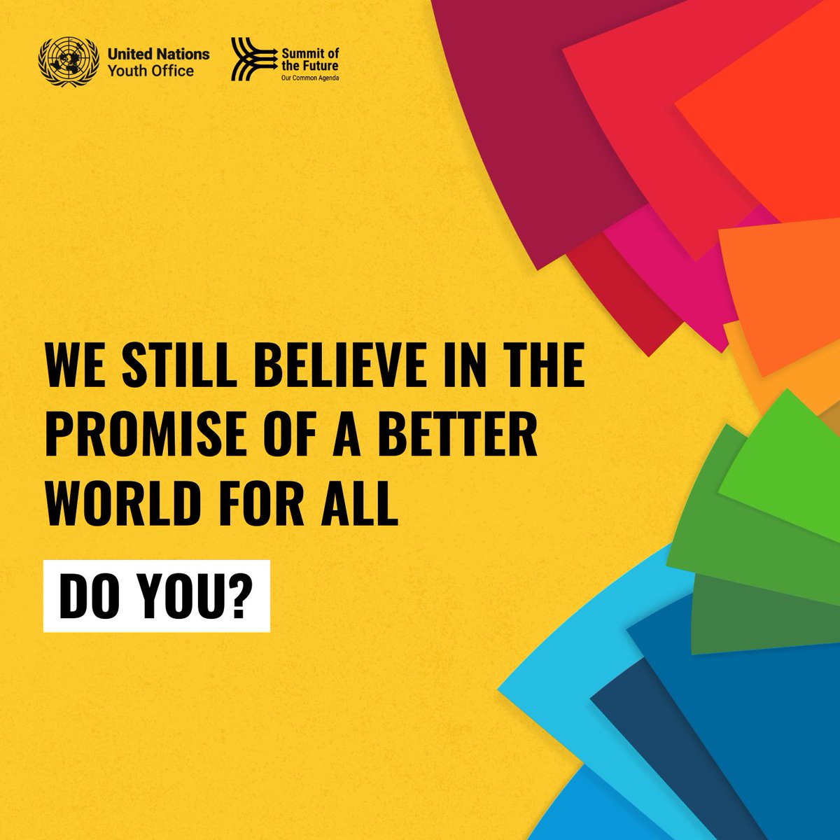 Amidst ongoing conflicts & uncertainty, @UNYouthAffairs is rallying young people & allies to demand bold action from world leaders to make urgent & inclusive change ✊ It's time to let #YouthLead. Join us in speaking up. Sign the open letter 👇 forms.office.com/pages/response…