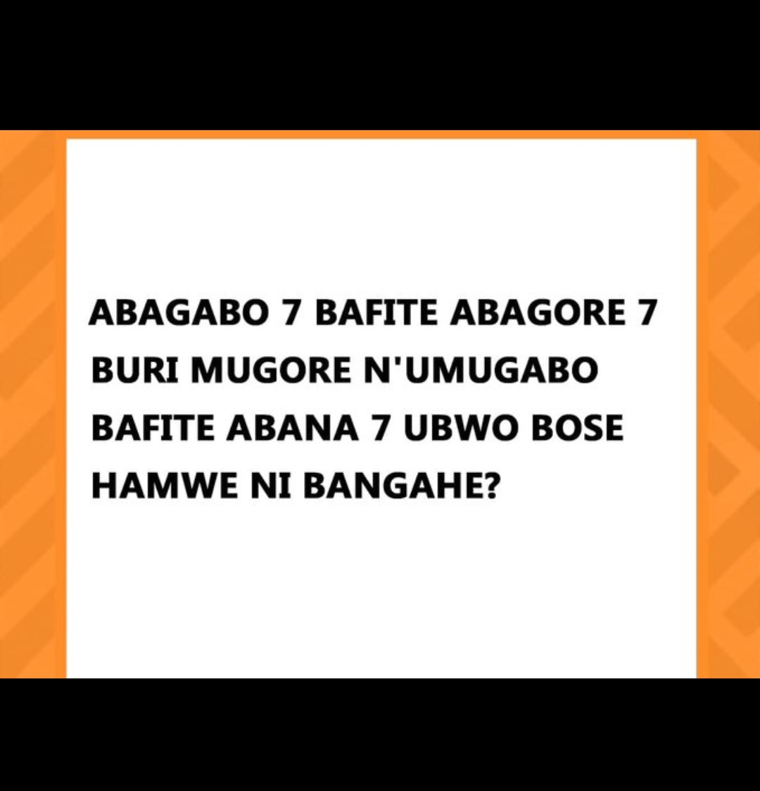 Bose hamwe nibangahe????!