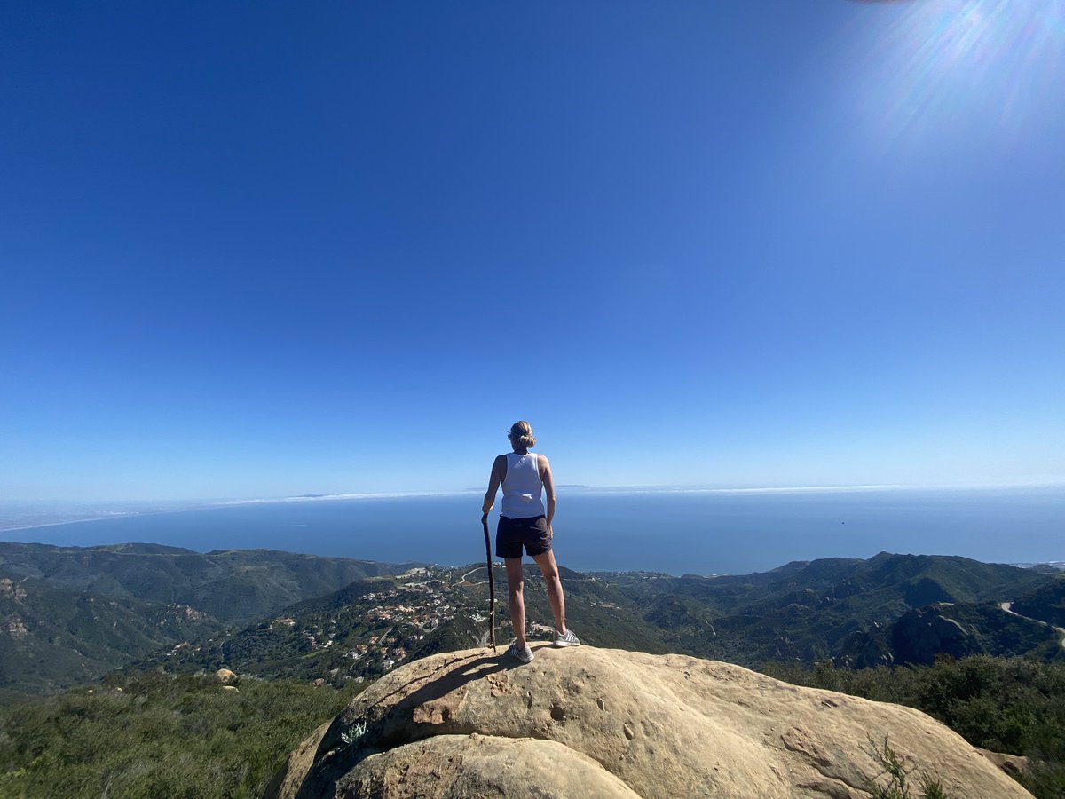 GatorGal0715's tweet photo. Another wonderful adventure to LA to visit my boys. 
Big hikes thru the Santa Monica Mountains to the top of Saddle Peak 2,805ft. 
Had lunch w/ our cuz, owner of Inn of the Seventh Ray. Sat w/ actor Craig T Nelson at church and had a nice talk after. Amazing trip! https://t.co/3xbvKKjB3Q