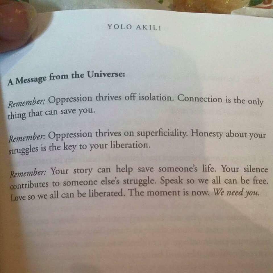 A big part of the reason we had to hospice one of the most important online communities I've helped birth was because isolation (largely due to trauma triggers and avoidance patterns) allowed oppressors to destroy the social field. This was a HUGE deal. I resonate deeply with…