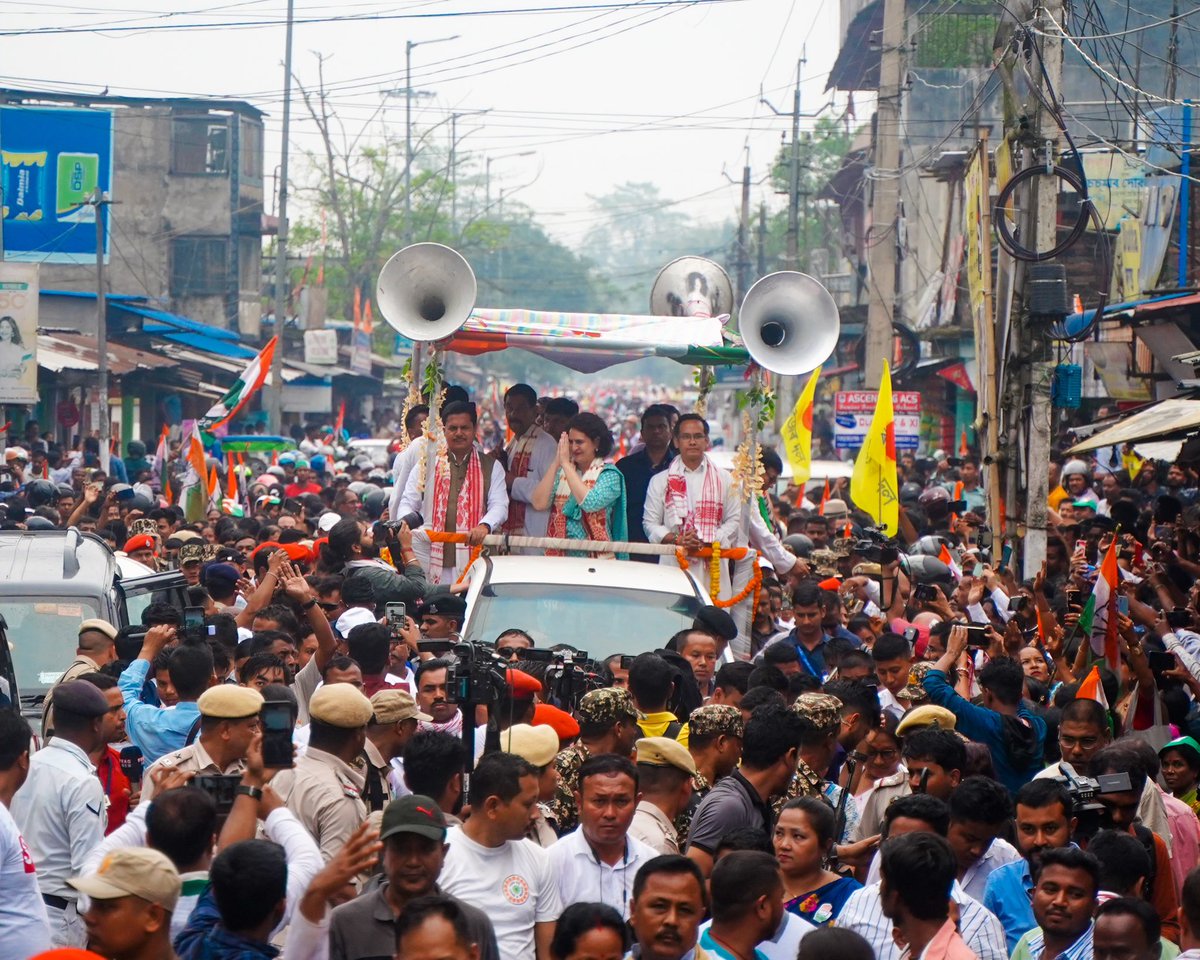 Thank you for visiting Jorhat, @priyankagandhi ji! Your presence is a source of motivation and inspiration. Thank you for raising your voice against the Citizenship Amendment Act and supporting the demand of the six ethnic communities to be granted the status of Scheduled Tribes.