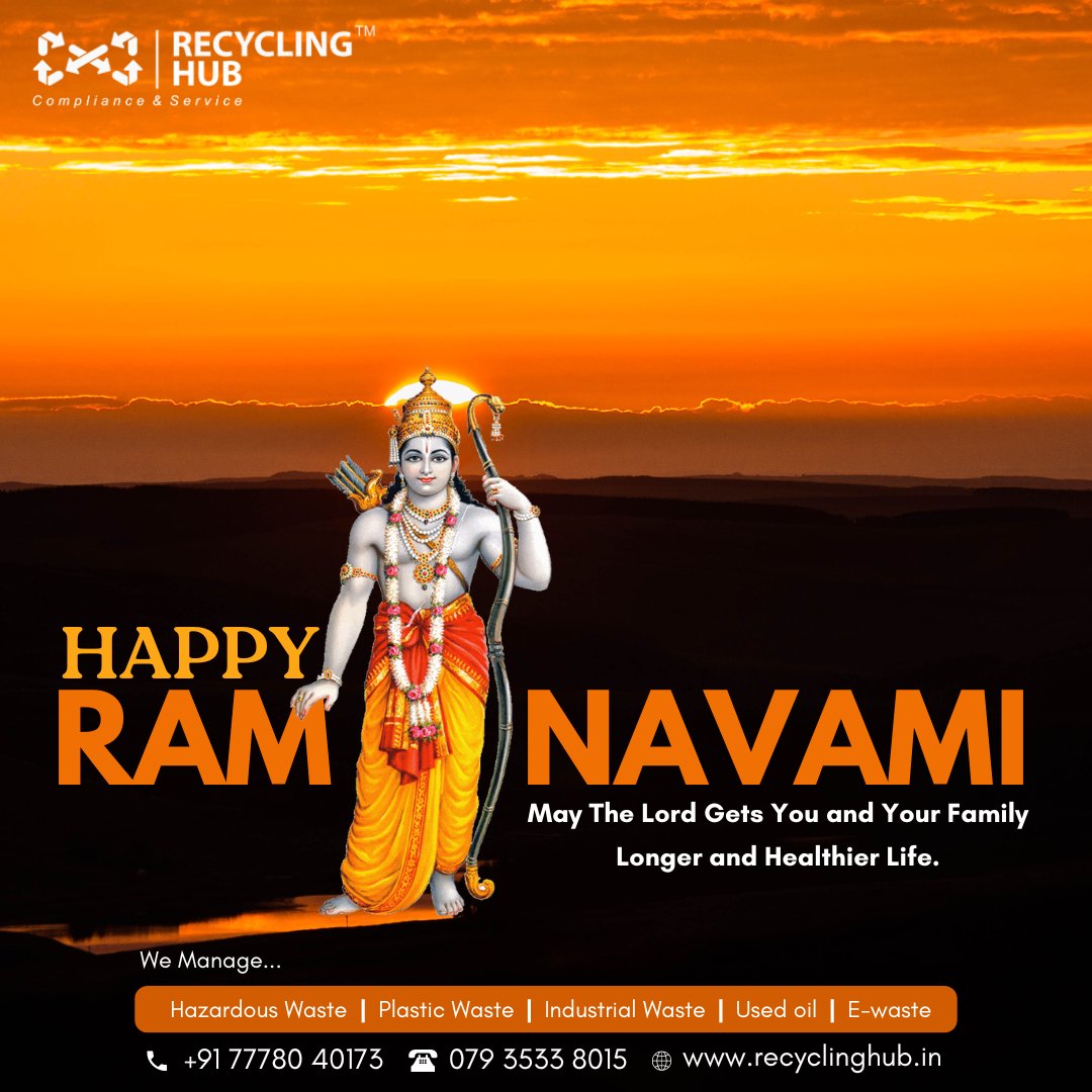 May The Lord Gets You and Your Family Longer and Healthier Life.
.
Contact us: 7778040173 | Email: info@recyclinghub.in | Visit recyclinghub.in
.
#RecyclingHub #IndustrialWasteManagementCompany #GPCBauthorized #RamNavami  #PaperShredding #EwasteManagement #plasticwaste