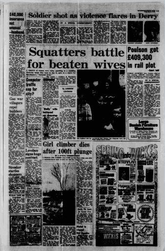 In 1972, the Women's Centre squatted a building for women. Word spread, and the property was bought for them. In 1974, it was recognised as a refuge by the local authority and those were the origins of Manchester Women's Aid.