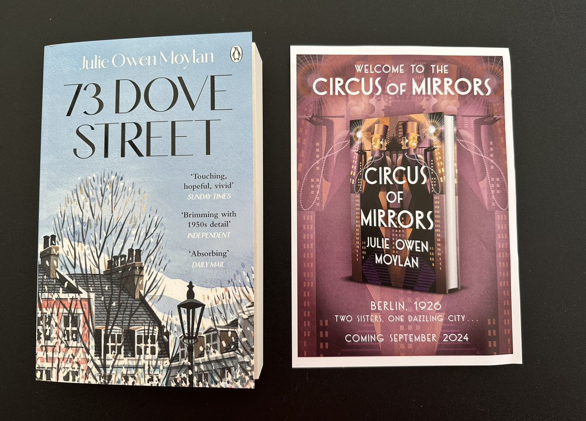 Thank you so much @beswick_jessie I’ve been keen to read 73 Dove Street and it’s exciting that Circus of Mirrors is coming September 24.