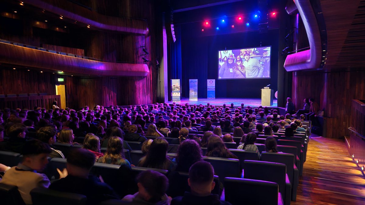 wexfordcoco's tweet photo. #Just1Life campaign taking place today at the @NatOperaHouse, the last one of the 2023/2024 school term. 489 students from 5 schools in attendance. The aim of this event is to increase road safety awareness among young people and to help reduce road traffic deaths. https://t.co/vr8srxBqt1