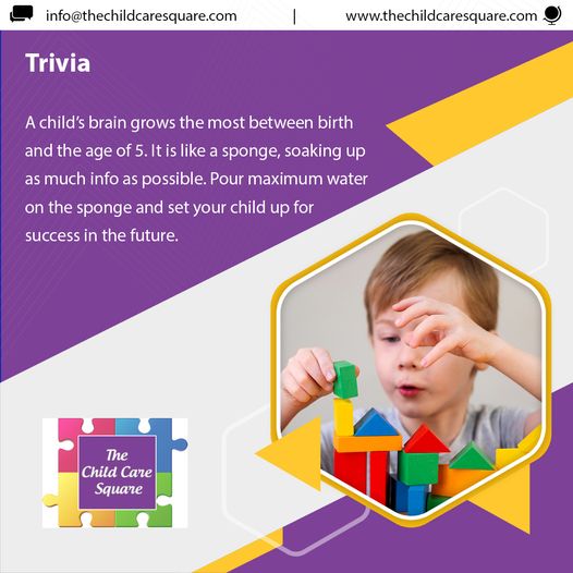 childcaresquare's tweet photo. A child’s brain grows the most between birth and the age of 5. It is like a sponge, soaking up as much info as possible. Pour maximum water on the sponge and set your child up for success in the future.
#Babysitter #Security #Children #Childhood #RunWildMyChild #ChildCareJobs https://t.co/gZj2NbauF3