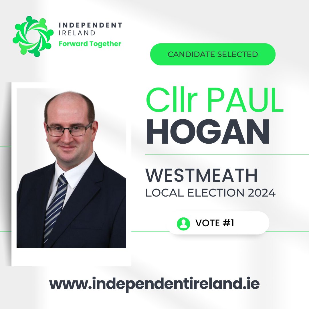 Cllr Paul Hogan Announces Candidacy for two local electoral areas, Moate and Athlone with Independent Ireland. Athlone councillor Paul Hogan has officially declared his candidacy for the Moate and Athlone Local Electoral Areas (LEA) in the upcoming council elections. Running…