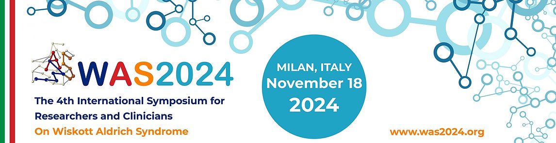 📢Save the Date! The Fourth International Symposium on Wiskott Aldrich Syndrome will take place November 18th, 2024 in Milan. 😊➡️bit.ly/3UhcWUG