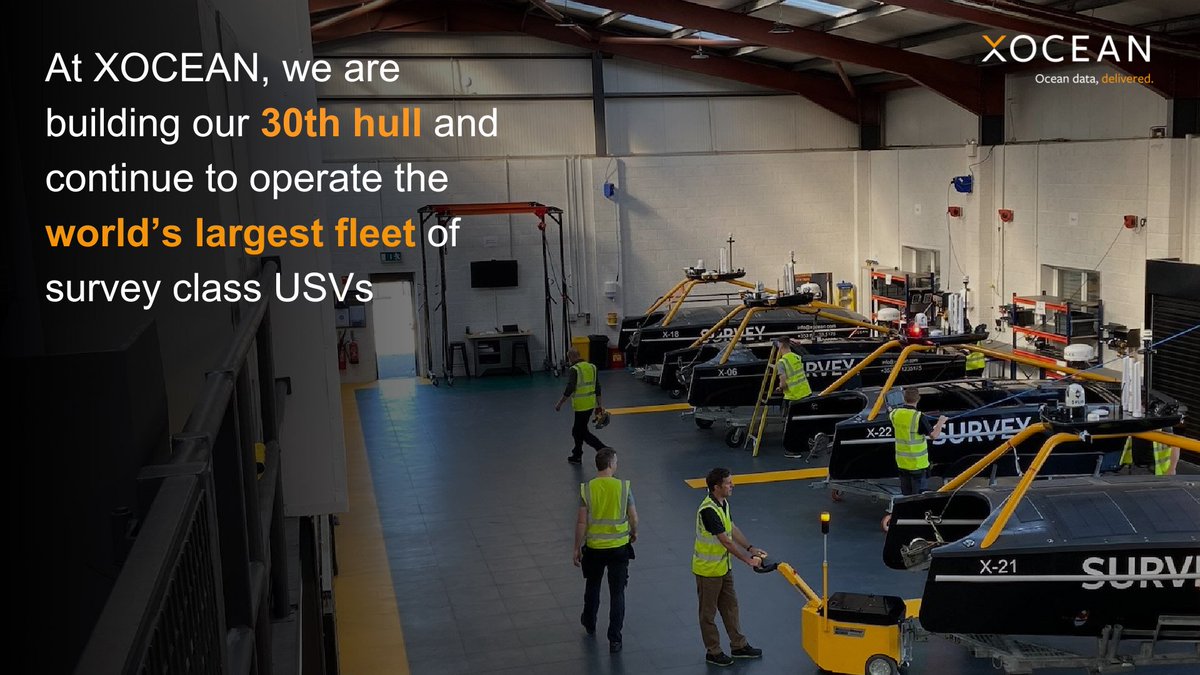 At XOCEAN, we are building our 30th hull and continue to operate the world’s largest fleet of survey class USVs that can remain offshore for extended periods, harvesting large volumes of ocean data. To learn more – visit us at xocean.com