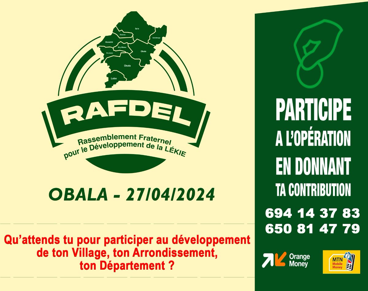 chapchapmag's tweet photo. RAFDEL SOLIDARITÉ
La ville d'Obala, connaît un pb criard de coupures d'électricité pr remédier au pbl d'insécurité et autres conséquences néfastes liées aux coupures, ns souhaitons offrir 20 lampadaires solaires aux villages d'Obala https://t.co/oqFjNjykIO