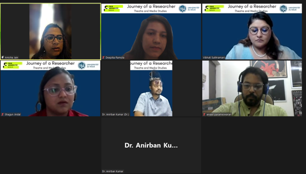 Exploring German academia in Theater & Media Studies! Our online info session, co-hosted by @FU_Berlin India office, featured Dr. Ameet Parameswaran & Dr. Anirban Kumar sharing insights with 15 participants. 
#GermanStudies #InternationalAffairs