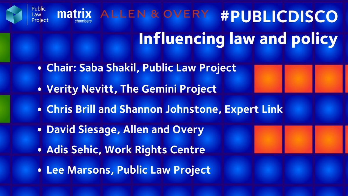 @MatrixChambers @dpg_law @EllenClifford1 @Dis_PPL_Protest How do we make sure community and user-led groups can inform and influence policy? 📣 PLP's @sabashakil__ will be speaking to Verity Nevitt @thegeminiproj, @ChrisBrillEL and Shannon Johnstone @ExpertLink2019, David Siesage @AllenOvery, Adis Sehic @WORCrights, and @LeeGTMarsons