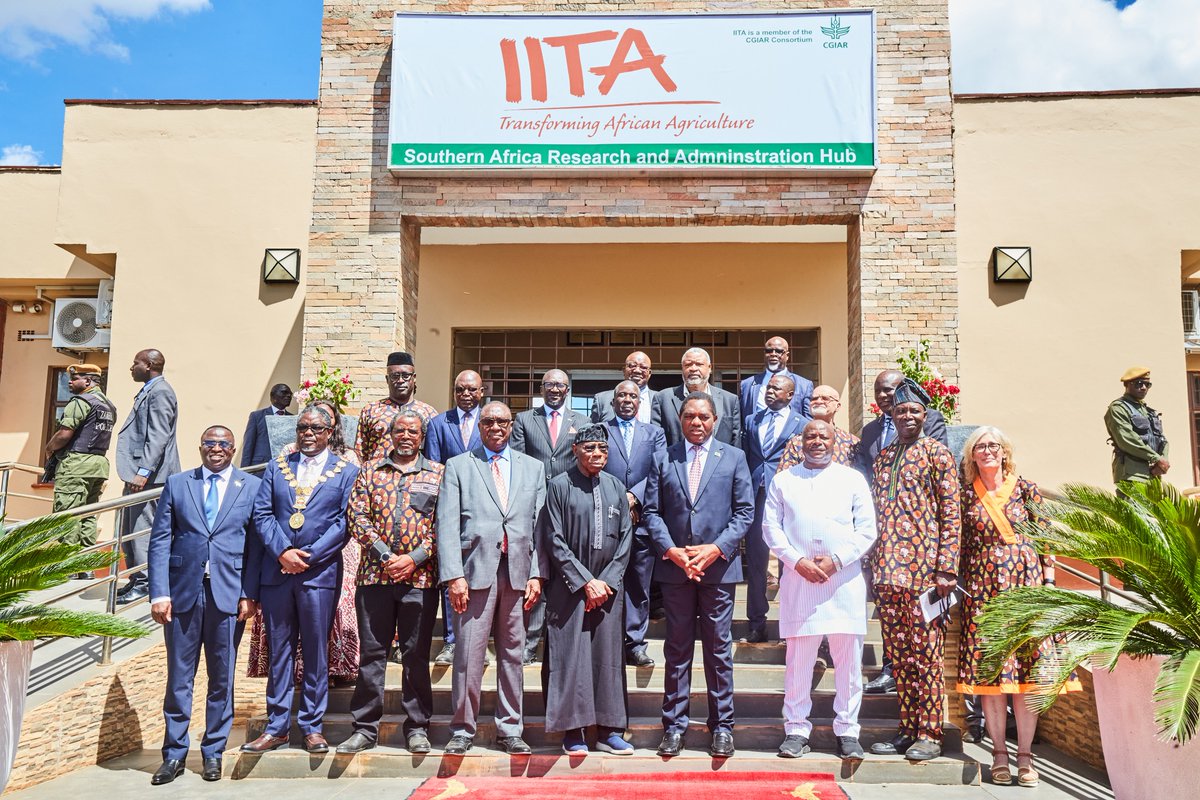 #Throwback! 🥳🎈🎉
IITA and CGIAR partner with Zambia to increase innovation delivery with research facility launch
Learn more...
iita.org/news-item/iita…
.
#IITAxZambia #SouthernAfrica #foodsecurity #iitastories #policyengagement #innovationscaling