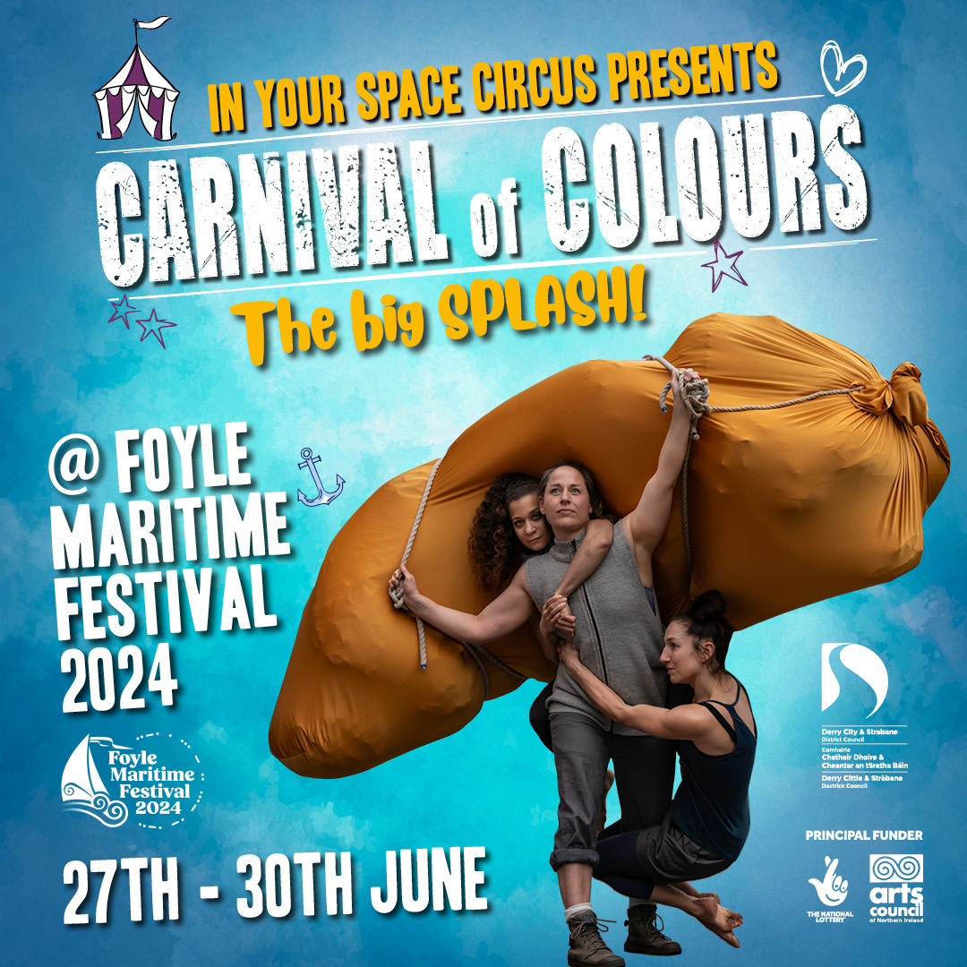 EXCITING ANNOUNCEMENT TIME.... 📢 For one year only... Carnival of Colours will be dropping anchors at @foylemaritime ⚓ Keep an eye on our page for details... we plan on making quite the splash! 🤽😉