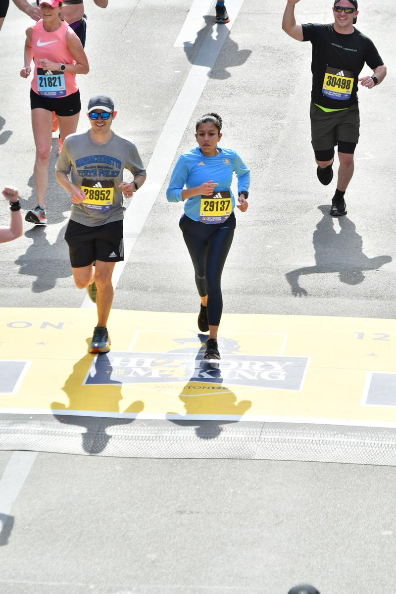 My first most special full marathon #BostonMarathon2024 ! What an incredible experience and miles of self discovery, committment and discipline. This is the finishing line phew 😅
