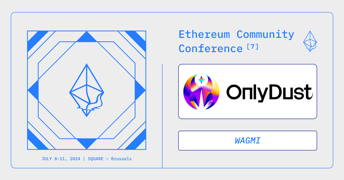 EthCC[7] is made possible by the generous support of our sponsors. Thank you @OnlyDust_com for supporting us this year as a WAGMI sponsor! 🖤💛❤️ onlydust.com