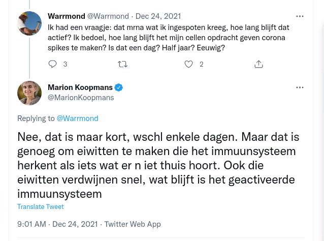 veen_els's tweet photo. Er moet me wat van het hart over virologen zoals Marion Koopmans. Begin 2020 begon de Corona periode, een pandemie wil ik het niet meer noemen.
Bij een echte pandemie had het Ministerie van VWS @MinVWS huisartsen en de eerste lijn namelijk optimaal gefaciliteerd.

Maar niks van dat alles. We hebben als huisartsen, toen had ik nog een praktijk, zélf een luchtwegspreekuur opgezet. De port-au-cabin werd pro Deo beschikbaar gesteld door ondernemers.

Zorgverleners zoals verzorgenden in de verzorgings - en verpleegtehuizen moesten onbeschermd (door mondkapjes en beschermende pakken) hun werk doen. Dat gaf veel extra stress (word ik ziek?) bovenop hun toch al zware werk. Want de schaarse mondkapjes en beschermende kleding gingen met voorrang naar de Intensive Cares. Die IC's werden niet opgeschaald, er werden ook niet in rap tempo nieuwe verpleegkundigen opgeleid.

Nee, integendeel. Er is vier jaar later geen enkel IC bed bijgekomen. Het werd (huis)artsen op straffe van hoge boetes verboden om Hydroxychloroquine of Ivermectine voor te schrijven. Nog steeds moeten huisartsen die boetes aanvechten. Volgende week heeft mijn collega Jan Vingerhoets zijn rechtszaak.

Nog steeds zijn er (huis)artsen in onderzoek bij de Inspectie omdat ze het waagden zich kritisch uit te laten over de mRNA-vaccins. Dat werd desinformatie genoemd en alleen een beschuldiging van desinformatie volstaat om artsen te onderzoeken.

Heel 2020 moesten we reikhalzend uitkijken naar de vaccins. Niet opschaling van de IC of vroegmedicatie in de eerste lijn (dus buiten het ziekenhuis) kon de mensen redden, alleen de vaccins konden ons uit de pandemie leiden.

Viroloog Marion Koopmans, zij is geen arts, zat in het OMT, in de HSC, in de Denktank Desinformatie etcetera. Geen haan die ernaar kraaide dat hier sprake was en is van meerdere belangen. Wat Marion Koopmans schreef over de vaccins (hoe lang maakt het lichaam spike-eiwitten aan?) "Nee, dat is maar kort, waarschijnlijk enkele dagen" was geen medische desinformatie. Marion Koopmans kon zich ongenaakbaar opstellen, ze werd naar de ogen gezien door journalisten als Maarten Keulemans en Tijs van den Brink. Waarom eigenlijk, waarom wisten alleen virologen hoe wij in Nederland met een pandemie moeten omgaan? En wat was de oorzaak van die pandemie? Was dat wel een zoönose? Of toch een lablek, een gevolg van gain of function onderzoek? Waarom hebben Nederlandse journalisten tot op de dag van vandaag geen enkele aandacht voor wat er in Amerika gaande is? Voor het verhoor van Peter Daszak?

En een volgende pandemie? Wordt die weer op dezelfde manier aangepakt? Met mondkapjes, schoolsluitingen, lockdowns en uiteindelijk vaccins, die je bijna niet kan weigeren op straffe van maatschappelijke uitsluiting?

De afgelopen jaren hebben ongelooflijke schade aangericht. Maar de meeste schade aan het vertrouwen in artsen die aan deze bovenstaande maatregelen hebben meegewerkt en zwegen en wegkeken (en erger) als collega's werden aangepakt door de Inspectie. En zolang dit niet grondig wordt geëvalueerd, kan de geschiedenis zich zo herhalen.