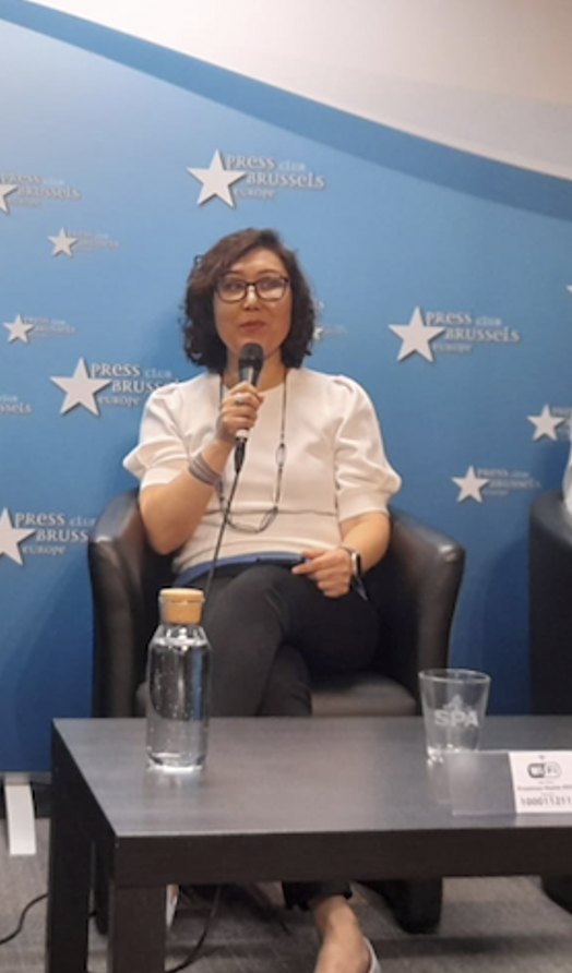 The 2nd panel started with insights from Saida Yusupova, Founder of Green Business Innovation #Uzbekistan🇺🇿 & @tech4impact_uz, on capacity building for SMEs to aim for smart & tech solutions👩‍💻 moderated by our Academic Council Member Dr. Karolina Kluczewska @GIESGhent