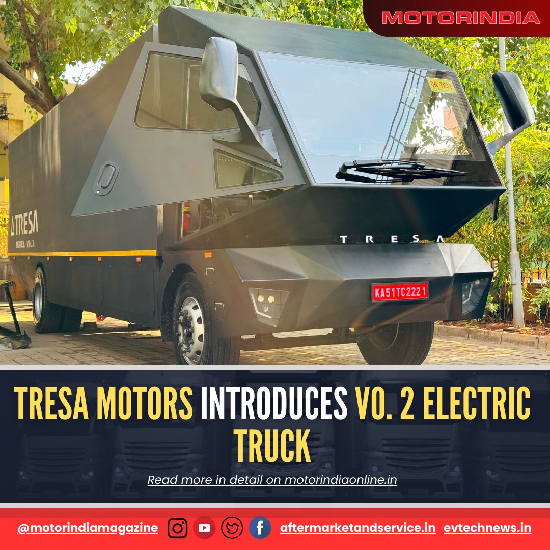 Tresa Motors unveils V0.2, advancing towards engineering, reliability, efficiency, and manufacturing goals with innovative features like Centralized Computing Unit and 800V modular battery packs.

𝐑𝐞𝐚𝐝 𝐌𝐨𝐫𝐞: motorindiaonline.in/tresa-motors-i…

#TresaMotors #ElectricTruck
