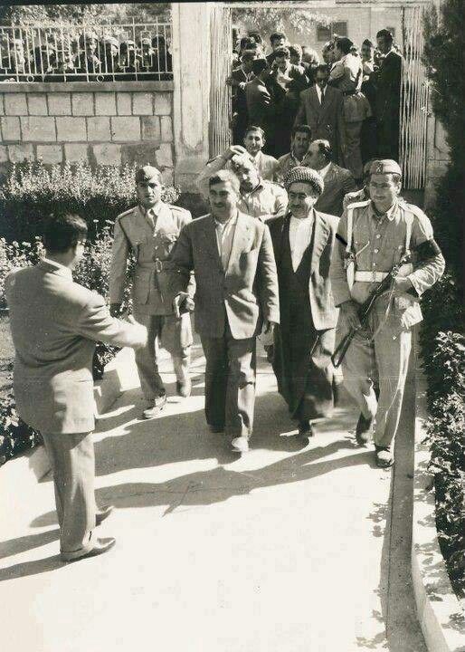 Kurdish leader Mulla Mustafa Barzani in Baghdad in 1959