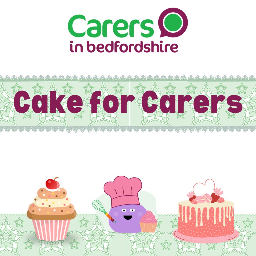 Could you or your local group run a fundraising event for us? Why not do a Cake for Carers event? We have loads of assets to theme your event and make it look great. Visit our website for more details: carersinbeds.org.uk/cake-for-carer… #fundraise #wecareforcarers #bedfordshire #charity