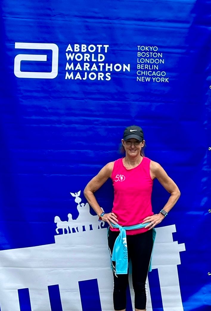 Only a few days to go until the 2024 @LondonMarathon! Every day this week we are introducing each one of our incredible marathon runners. #WeRunTogether 🏃🏼‍♀️ To donate, go to: justgiving.com/britishblindsp… Karen’s marathon story: britishblindsport.org.uk/karen-wick