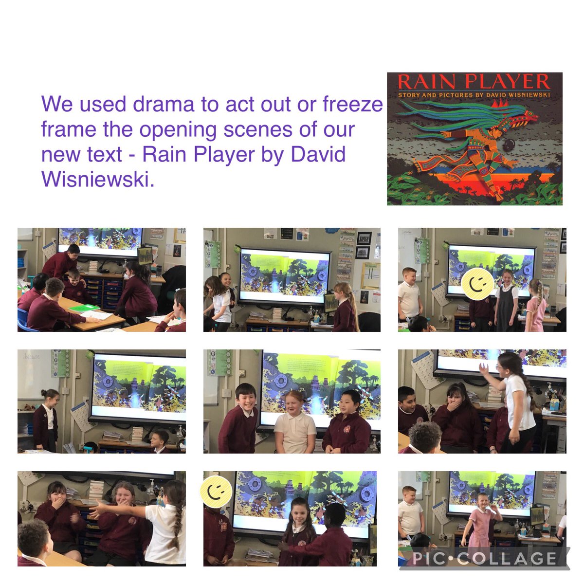 Year 4 are very excited about our new text - Rain Player by David Wisniewski. We read the opening scenes and acted them out in our groups. We have researched the game of Pok-A-Tok to help us understand the text. #MoorsidePA #MoorsidePAEnglish 🏀⭕️