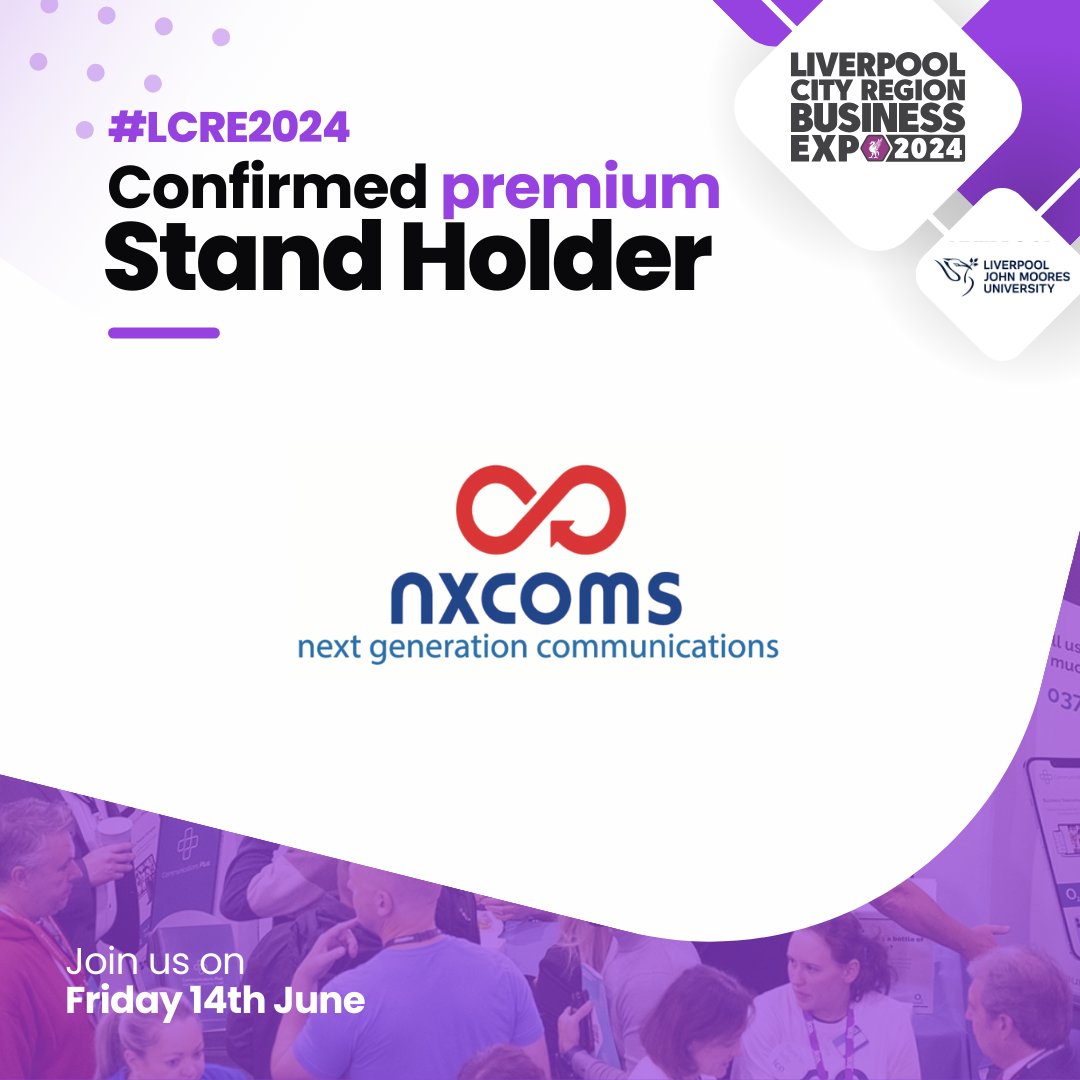 #LCRE2024 Premium Stand Holder Announcement! ⚡️ We are very happy to share that Nxcoms are one of the amazing premium stand holders for the Liverpool City Region Business Exhibition 2024… 😊 Visit their website to find out more about what they do: i.mtr.cool/bghvunluxa