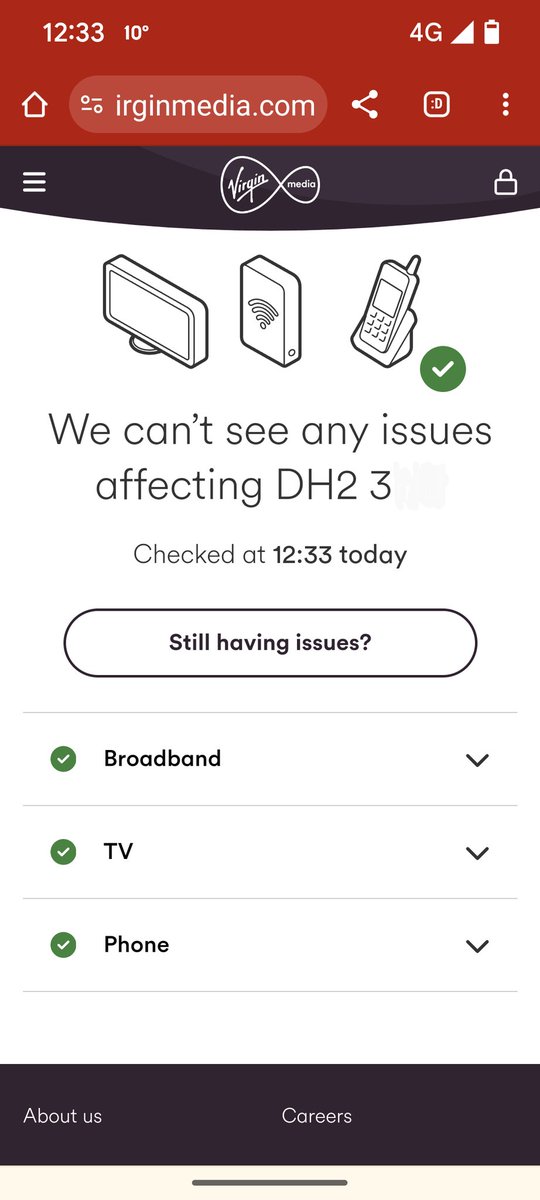 bevhuntertweets's tweet photo. @virginmedia Broadband been down for over an hour now but your website still says no issues. Any idea when we'll be back online? https://t.co/E4Opb3GUQ8